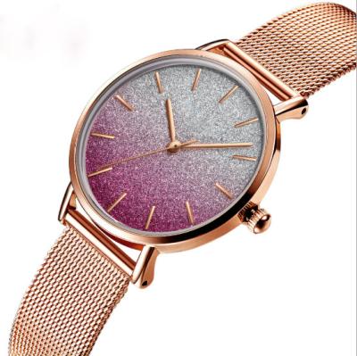 China 2020 waterproof simple fashion dress up bracelet gold plated new design fashion girls color watch for lady women for sale