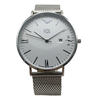 China Water Resistant Thin Type Mesh Band Quartz Wrist Watches For Man for sale