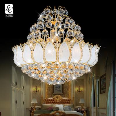 China Indoor hotel Crystal Chandelier Pendant Light modern led modern style decoration villa for sale