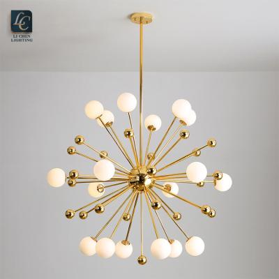 China Modern Design Modern Interior Decoration Living Room Dining Room LED Ball Luxury Glass Chandelier for sale