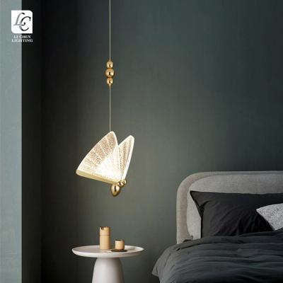 China Home Modern Style Modern Interior Decoration Living Room Dining Room Butterfly LED Acrylic Pendant Light for sale