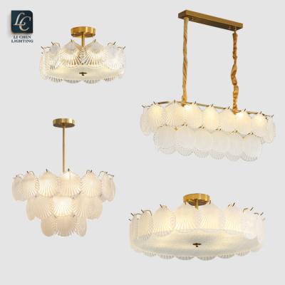 China Modern Indoor Luxury Dining Room LED Glass Chandelier Decoration Good Quality Pendant Light for sale