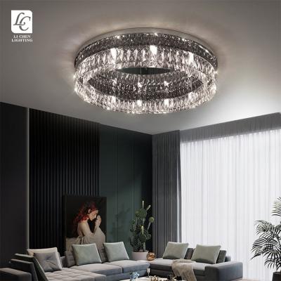 China Home Decoration Luxury Indoor Hotel Corridor Surface Mounted Design Corridor Villa Crystal Modern LED Ceiling Lamp for sale