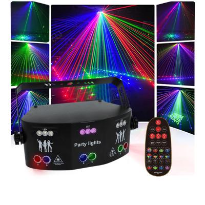 China New 15 eyes LED laser effect moving beam lights RGB Stage interact disco ball projector lazer lamps night club ceiling light bar for sale