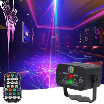 China Mini RGB Disco Light DJ LED Laser Stage Projector red blue green Lamp USB Rechargeable Wedding Birthday Party DJ Lamp for kid for sale