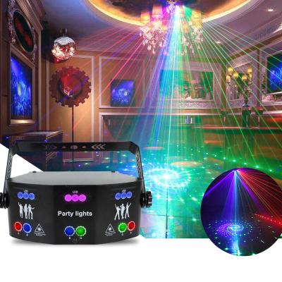 China 15 lens led laser lights for room decoration beam projector Christmas decor light disco party uv holiday lighting wedding lamp for sale