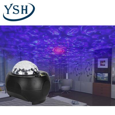 China YSH mini music starry sky projector lamp rgbw 5V colorful water wave star light with remote control led night lights for holiday for sale