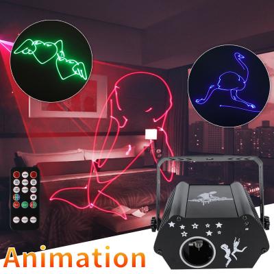 China new 3 D led laser light decorate animation disco DMX lamp mini stage lights dj lighting for home birthday weeding party disco for sale