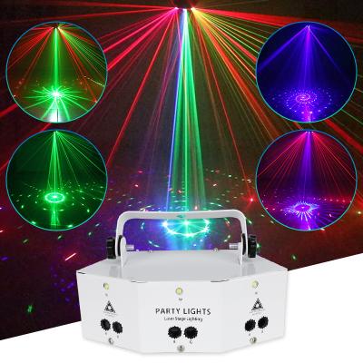 China NEW LED 9 Eyes Laser Light Voice Control Beam projector DJ disco lights professional strobe effect Lamp for Night Club for sale