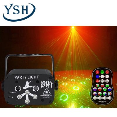 China YSH Mini 6 holes Christmas party lights UV beam projector USB light DJ disco voice control effect lamp for Night Club Bar for sale