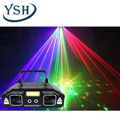 China YSH 3in1 RGB Laser lines strobe Light Show Stage Disco Party decoration DMX DJ projector lamp LED laser light for sale