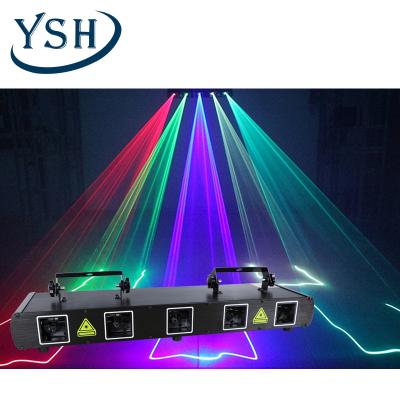 China YSH dj led party lights 5 lens dmx laser stage light rgb beam projector disco lasercube sharpy light effects for night club bar for sale