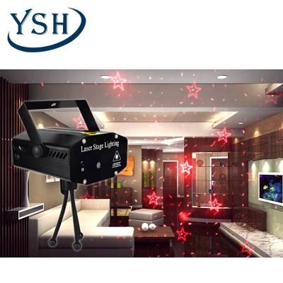 China YSH Star-Shower Disco Light Mini DJ Laser Projector Light RG Stage Party Lights Christmas Decoration for Home for sale