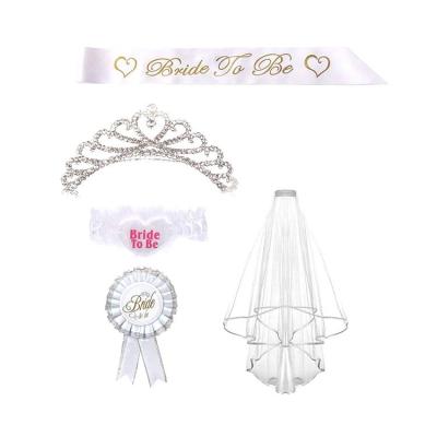 China Wedding Party Bride To Be Party Supplies Crown Sash Bachelor Party Decorations To Wedding Decoration for sale