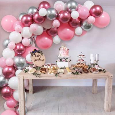 China New Year Balloon Garland Wedding Party Decoration Balloon Arch Set Pink White Gold Balloon Tassel Garland for sale