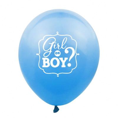 China New Year Blue Pink 12 Inch Baby Shower Party Decorations Supplies Boy Or Girl Gender Reveal Balloons X1133 for sale