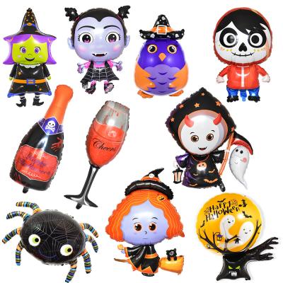 China New Year Cartoon Cheap Foil Balloons Orange Pumpkin Happy Halloween Foil Balloon X9141 for sale