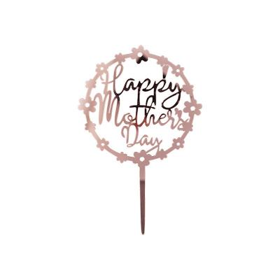 China Happy New Year Happy Birthday Mother's Day Acrylic Cake Topper for sale