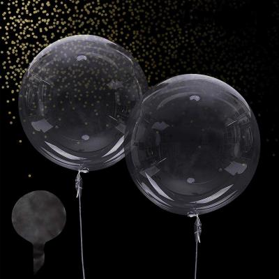 China New Year Bobo Balloons clear 20 inch transparent bubble balloon for light up led balloons, Room decor, DIY, Christmas, events, wedding for sale