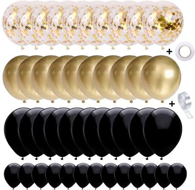 China New Year Gold Silver Chrome Balloon Arch Globos Metallic Shower X0933 Birthday Party Decoration Garland Kit Black Latex Balloons Wedding for sale