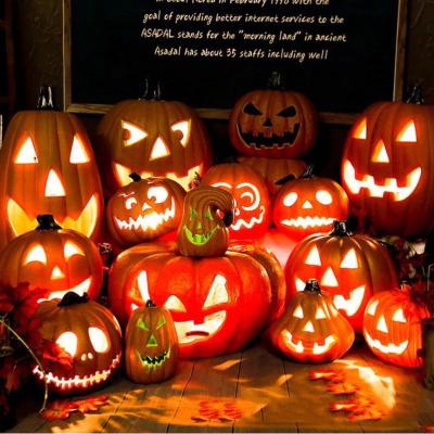 China New Year Party Supplies Decoration Led Lighted Large Plastic Halloween Pumpkin X0447 for sale