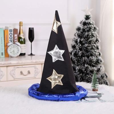 China New Year Halloween Party Decoration Hat Wizards Dress Pointed Starry Halloween Prop Hats for sale