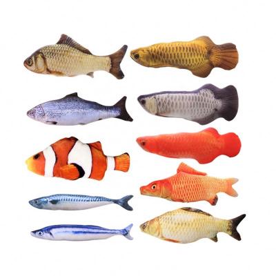 China Viable Simulation Plush Catnip Fish Toy For Cat Playing Training Tool Cats Pets Mint Fish Chew Toys Cat Rest Bite Pillow Scratch Board for sale