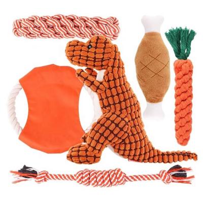 China 2021 Viable Amazon Pet Supplies 6 Pack Dog Toys Set Dog Chew Teether Toys Squeaky Plush Dog Chew Toys for sale