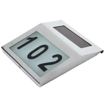 China IP65 Waterproof LED Garden Light Solar Slim Door Plate Lights Number Indicator for sale