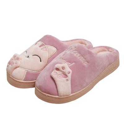 China Fashion Trend Cotton Bedroom Slippers Women Bedroom Slippers Warm Soft-soled Couples Slipper for sale