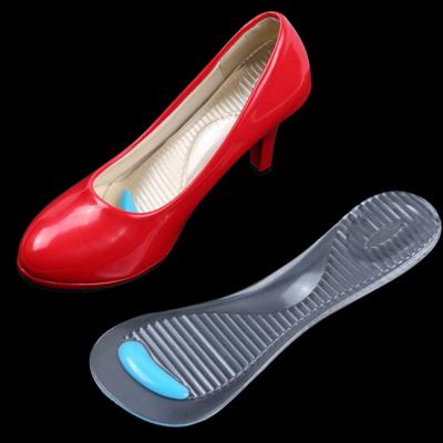 China Self Adhesive Plantar High Heel Fasciitis Gel Sticky Insoles Cushion Self-adhesive Gel Insoles Women for sale