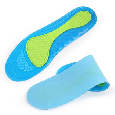 China JIANHUI Orthotic Shock Absorption Silicone Integral Breathable Soft Comfortable Gel Shoes Insoles for sale