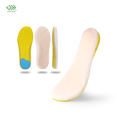 China Sports Activities Wool Lambskin Ortholite Insoles Warm Soft And Comfortable Shock Absorption Winter Insoles for sale