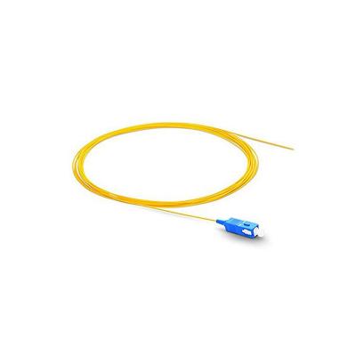 China 1\1.5meters UPC PVC/LSZH FTTH Pigtail SC Simplex Single Mode 0.9mm FTTH Fiber Optic Pigtail for sale