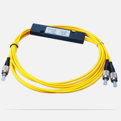 China FTTH FTTH 1x2 PLC Optical Splitter Rack Mounted Splitter With Connector for sale