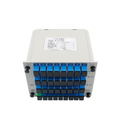 China 1x32 Sc UPC \ APC Fiber Optic Splitter Card Type Ftth PLC Splitter Cassette Type for sale