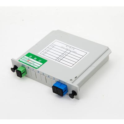 China 1x2 Sc UPC \ APC Fiber Optic Splitter Card Type Ftth PLC Splitter Cassette Type for sale