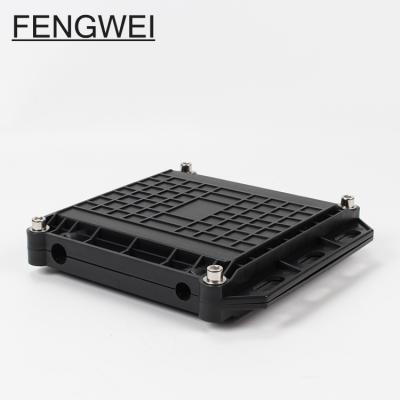 China 12 Core To 24 Core 24 Core Fiber Optic Splice Box / 12 Core Horizontal Type - 2 Inlets 2 Outlets Mini Dome Outdoor Overhead Square Cable Box Body for sale