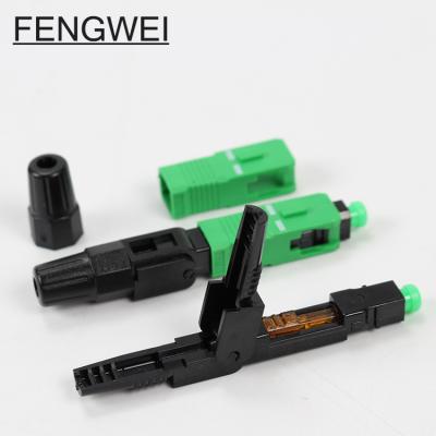 China Fast FTTH FTTB FTTX Network SC APC Fiber Optic Equipment Connector Green For Field Assemble FTTH Less Than 0.3dB Insertion Loss for sale