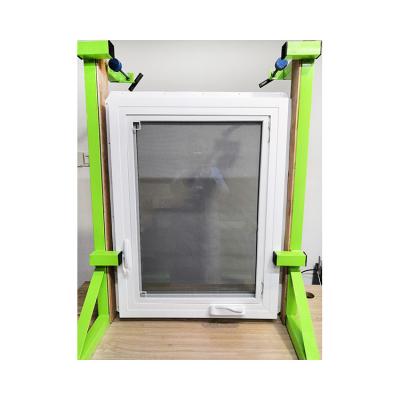 China Swing  American Style Type Custom UPVC PVC Casement Open Hand Crank Casement Window With Fly Screen Swing Opening Window for sale