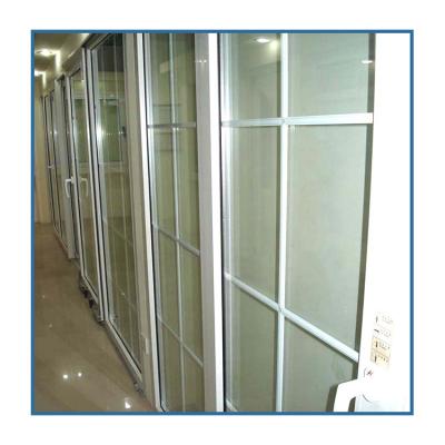 China KDSBuilding UPVC Glazed Slide Sliding Glass Doors With Built In Blinds Between Glass for sale