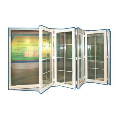 China KDSBuilding Interior Home Grill Glass UPVC Folding Doors Fold Pvc Door Doubl Door Swing For Room for sale