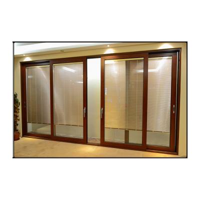 China Balcony Thermal broken double tempered glass entry sliding door aluminum multi slide patio glass doors aluminium glass for sale