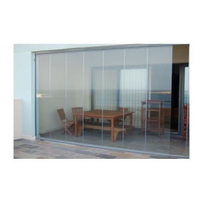 China KDSBuilding Temper Double Glass frameless folding doors glass bifold slim for house door for sale