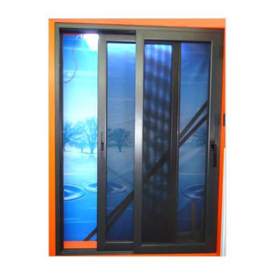 China KDSBuilding Black Mosquito Mesh Screen Aluminum Hidden Slide Door System Sliding Door Design NFRC Double Glazing for sale