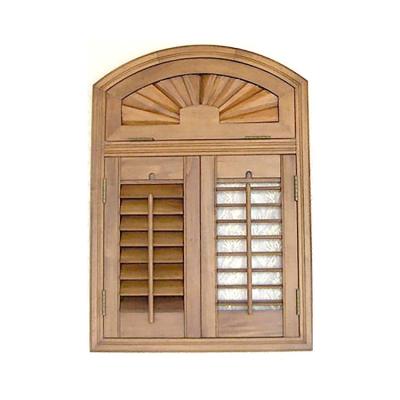 China Push Shutter Windows Wooden Living Room Blind Window In Window Blind for sale