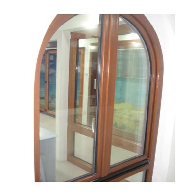 China Vivienda de madera maciza ventana inclinada y girar arco ventana de madera en venta