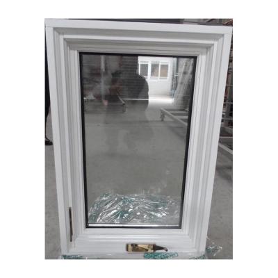 China Ventana de acero de roble con manivela de mano Ventana de madera de estilo estadounidense blanca en venta