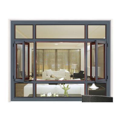 China NFRC Ventana de madera maciza insonorizada de vidrio colorido revestida de aluminio en venta