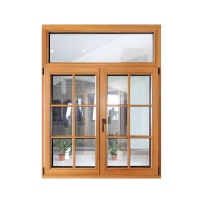 China Gran ventana de madera maciza de casado espejo antirrobo y parrilla de ventana en venta